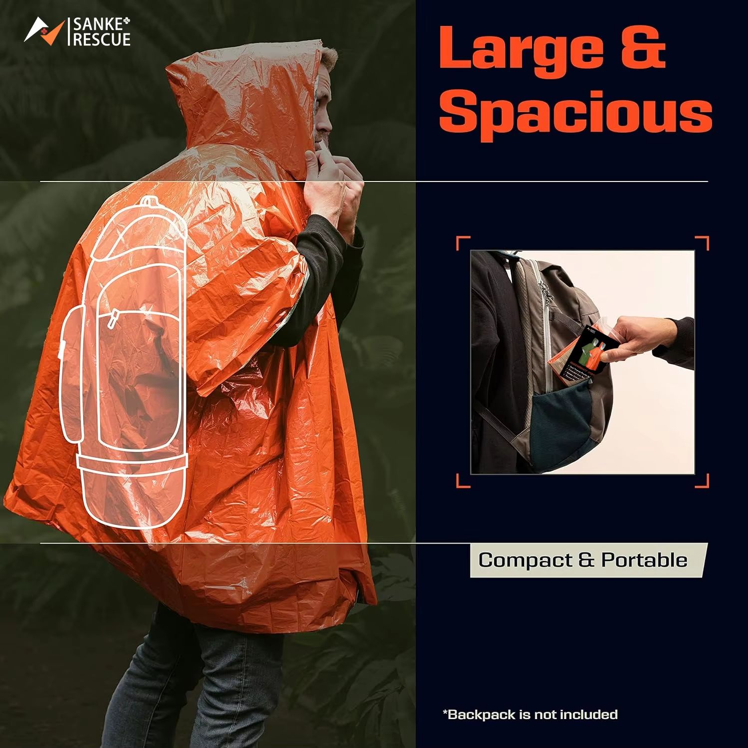 Awaryjne ponczo przeciwdeszczo – Emergency Poncho Rain recenzja i cena